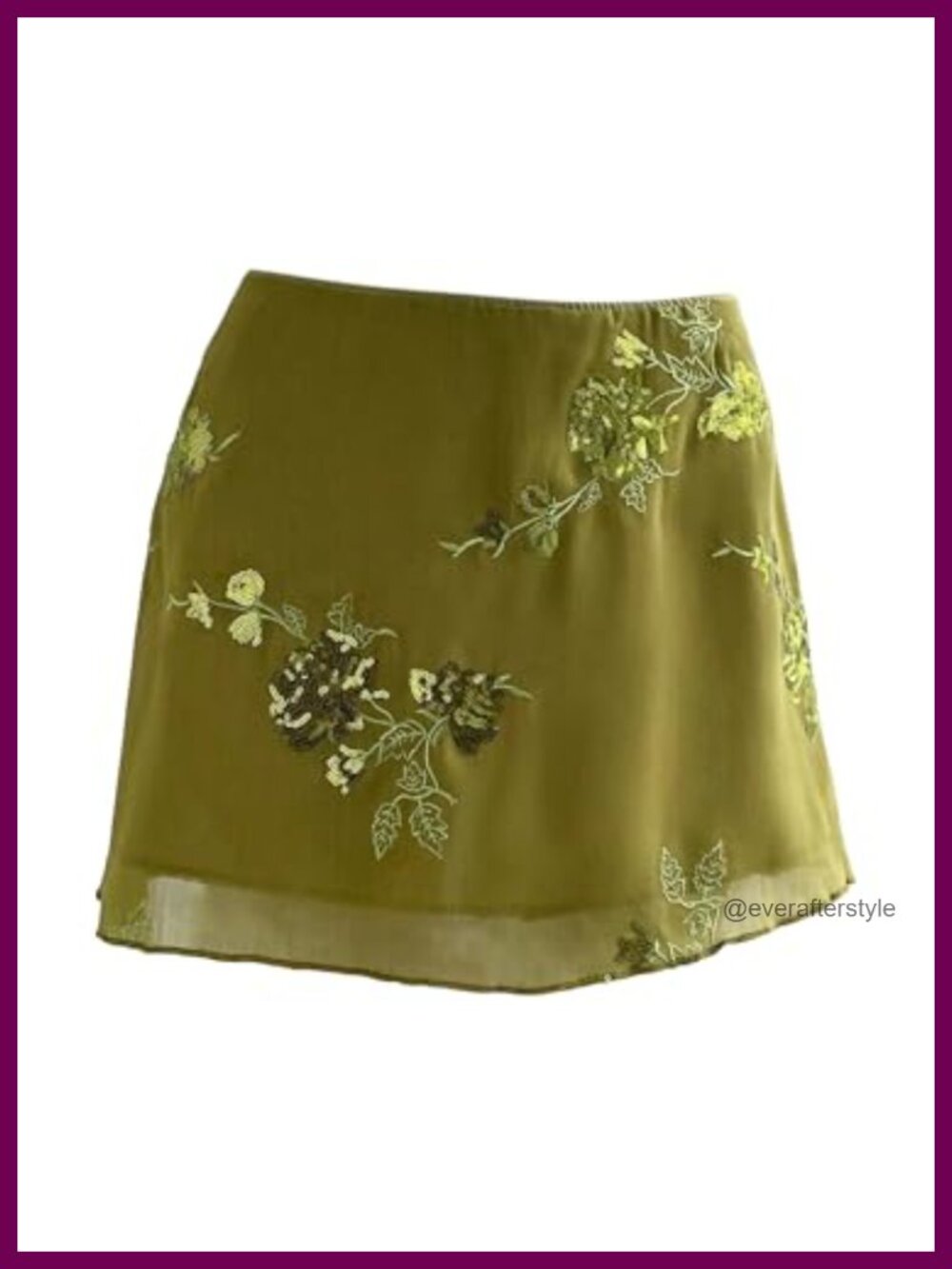Sparkly Sequin Beaded Floral Mini Skirt Y2K Low Waist Boho